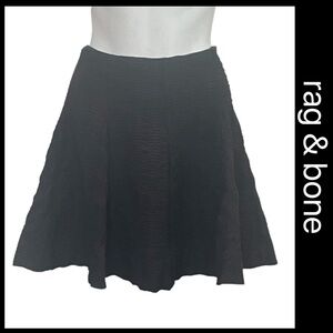 RAG & BONE Women's Black Lightweight Mini Flared Skater Skirt Size 6